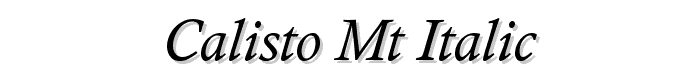 Calisto MT Italic font